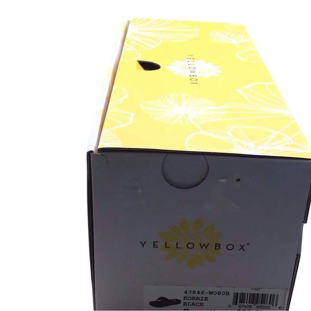Sold! Yellow Box Women’s Korrie Black Sequin Sparkle Flip Flop Sandal 7.5 or 8 - Picture 7 of 8